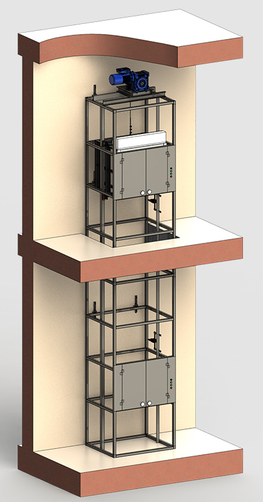<span style="font-weight: bold;">Подъемники для кафе или ресторана (в металло-каркасной шахте)</span>